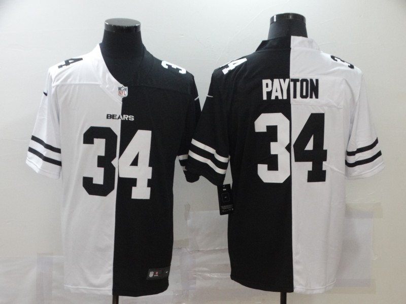 Men's Chicago Bears Walter Payton #34 Black/White Jersey